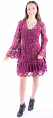 Scully Leather Honey Creek Lace Dress W/Flare Sleeves