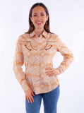 Honey creek ginger western blouse