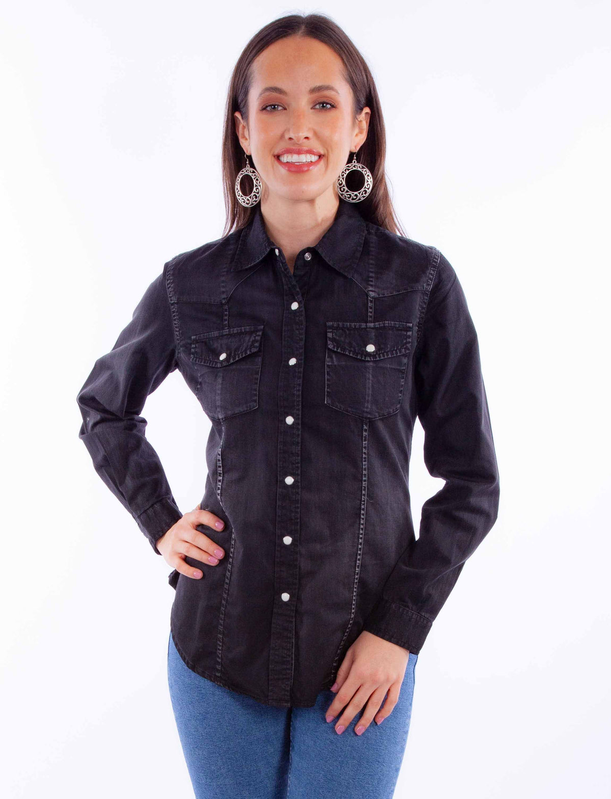 Honey creek black lady western top