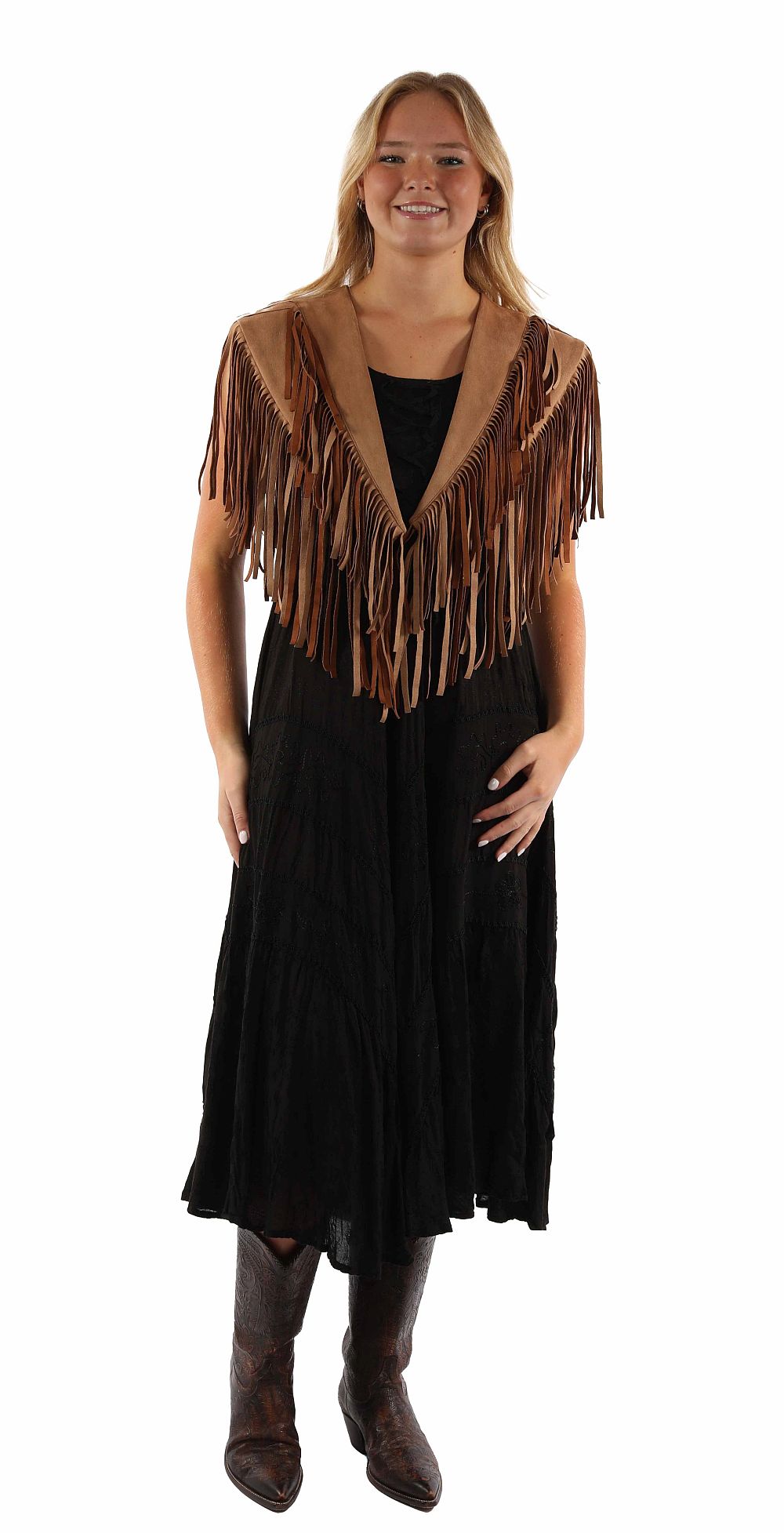 Scully Leather Honey Creek Short Fringe Shawl