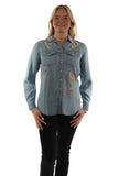 Scully Leather Honey Creek Emb. Tencel Top - Flyclothing LLC