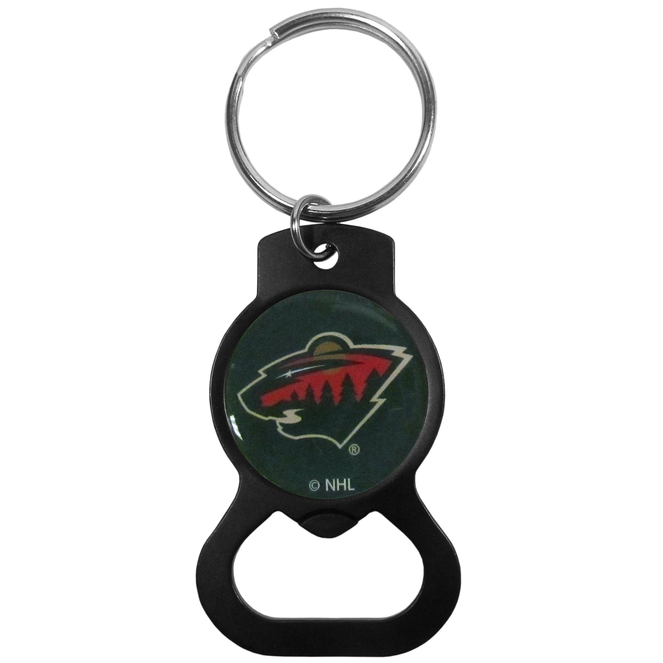 Minnesota Wild® Bottle Opener Key Chain, Black - Minnesota Wild