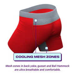 The High Caliber | Red paradICE™ Cooling Ball Hammock® Pouch Underwear