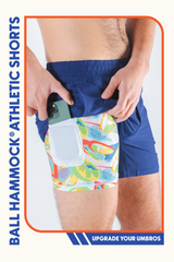 The Hot in Havana | Tropical Navy Ball Hammock® 5 Inch Athletic Shorts