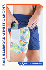 The Hot in Havana | Tropical Navy Ball Hammock® 7 Inch Athletic Shorts