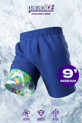 The Hot in Havana | Tropical Navy Ball Hammock® 9 Inch Athletic Shorts