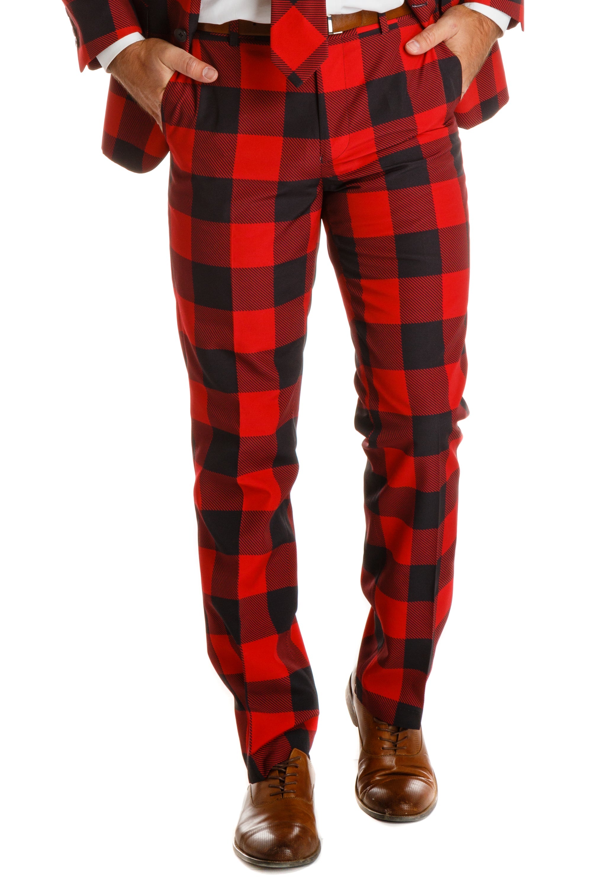 The Red & Black Lumberjack | Buffalo Check Plaid Suit Pants