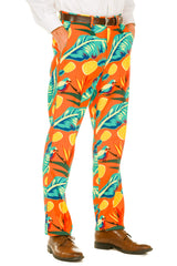 The Cruise Ship Casanova | Orange Hawaiian Suit - Shinesty