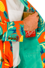 The Cruise Ship Casanova | Orange Hawaiian Suit - Shinesty