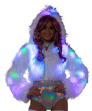 J-Valentine CL524 - Light-Up Hooded Cropped Jacket