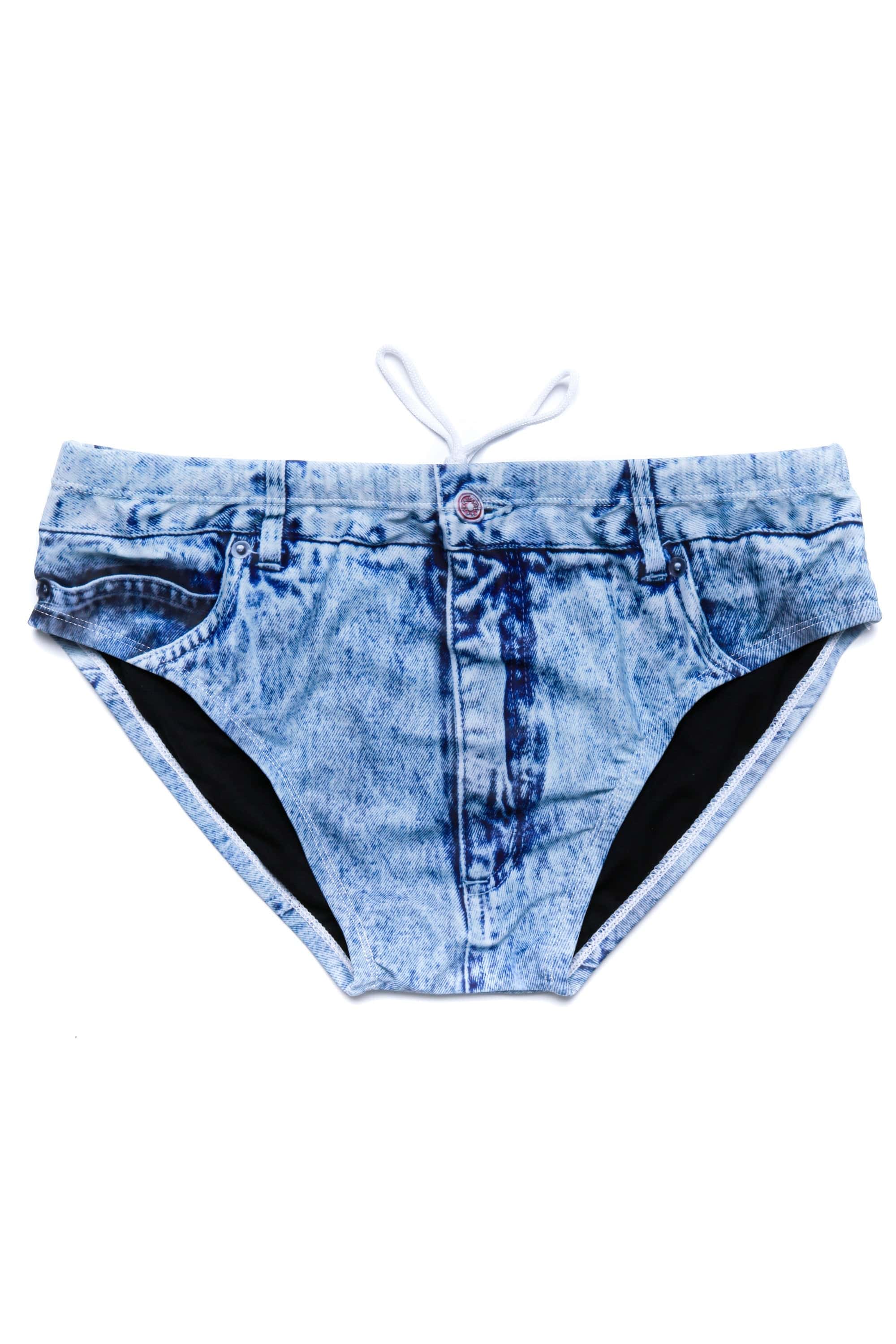 The Assid Washers | Faux-Denim Swim Brief - Shinesty