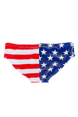 The Unsurpassed Summer Ass | American Flag Swim Brief