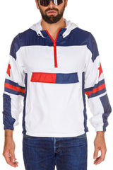 Break Some Wind | Red, White, & Blue Quarter Zip Windbreaker Jacket - Shinesty