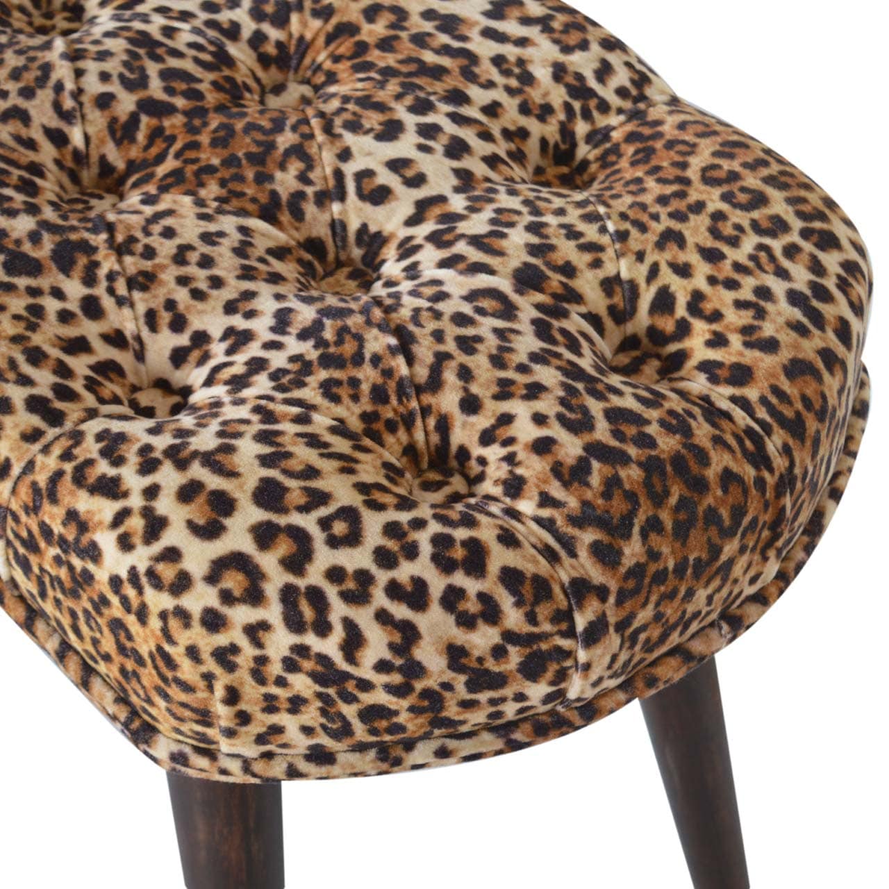 Leopard Print Deep Button Bench - Artisan Furniture