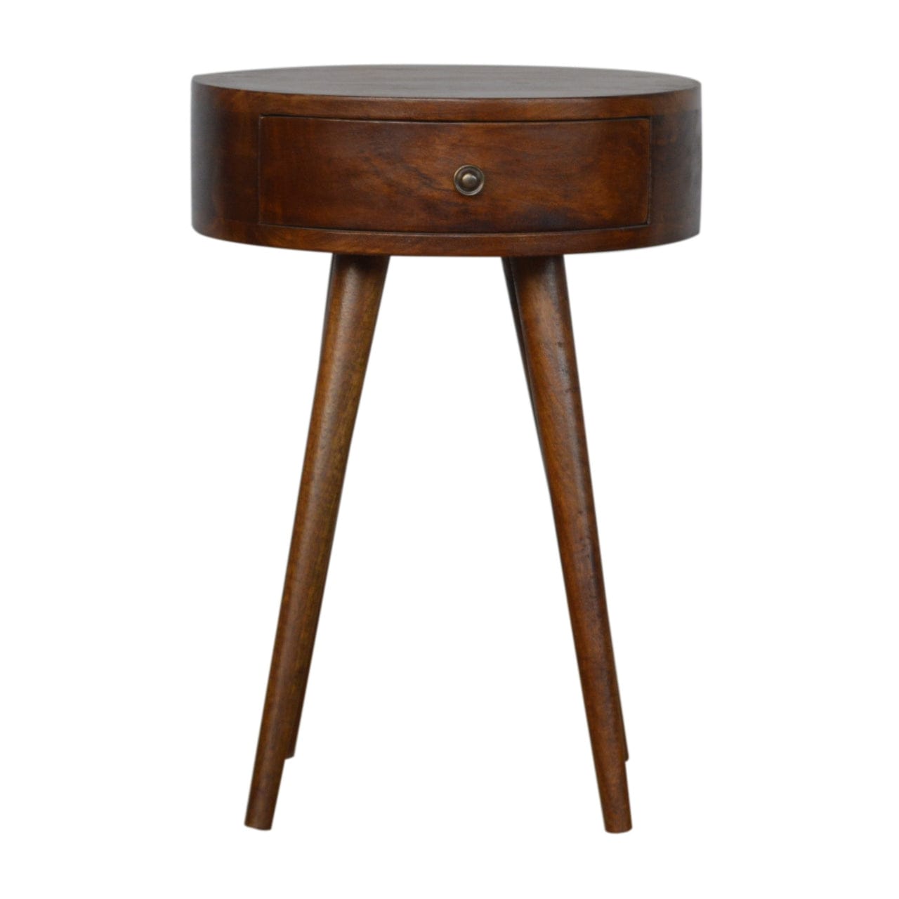 Nordic Chestnut Circular Bedside - Artisan Furniture