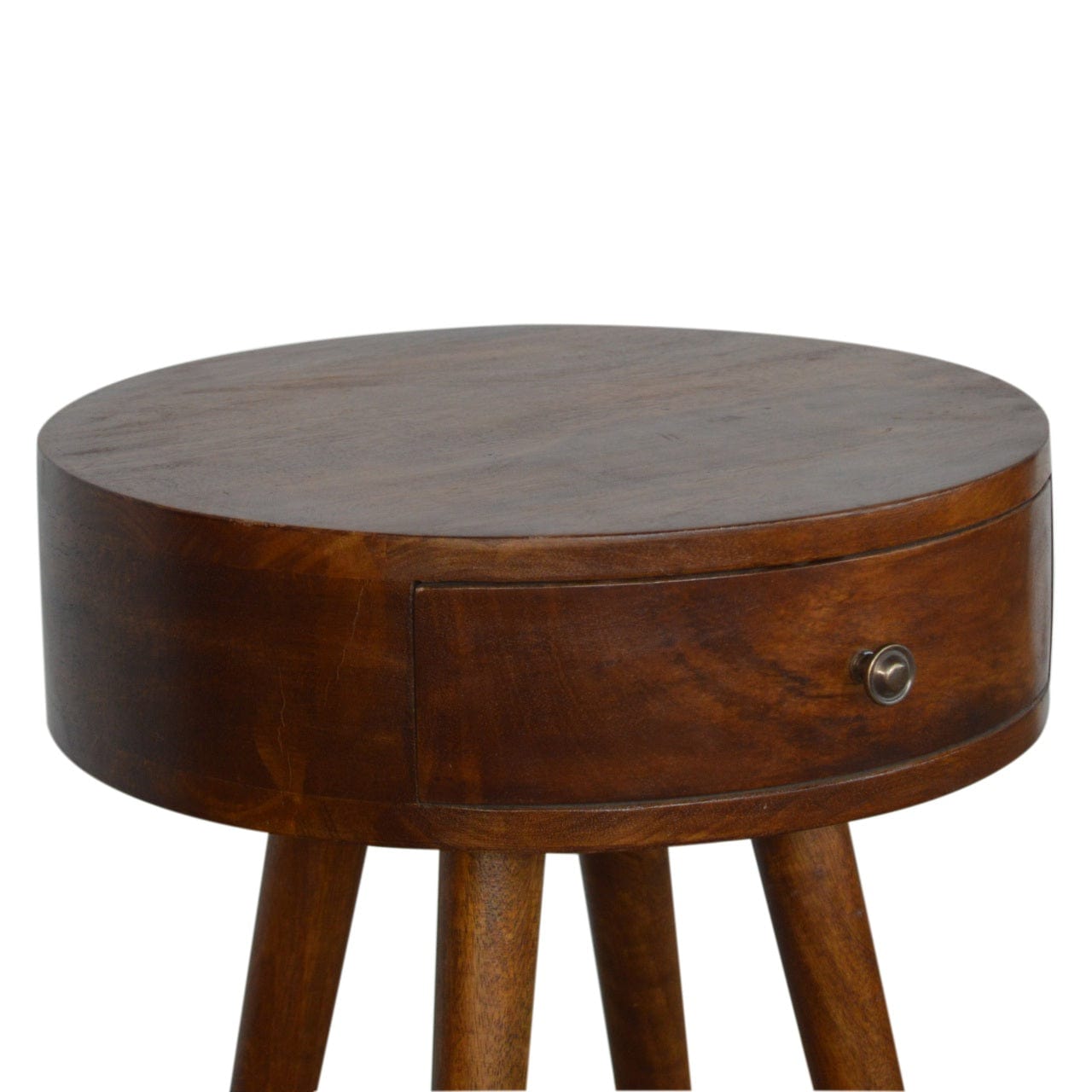 Nordic Chestnut Circular Bedside - Artisan Furniture