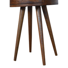 Nordic Chestnut Circular Bedside - Artisan Furniture