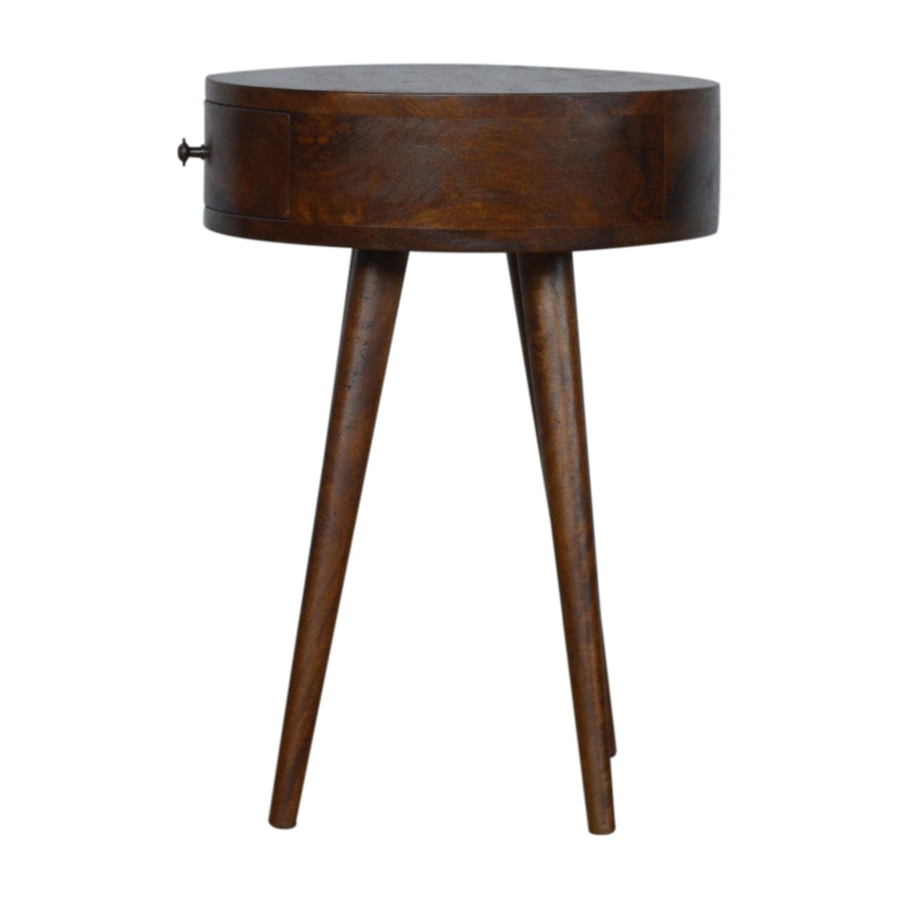 Nordic Chestnut Circular Bedside - Artisan Furniture