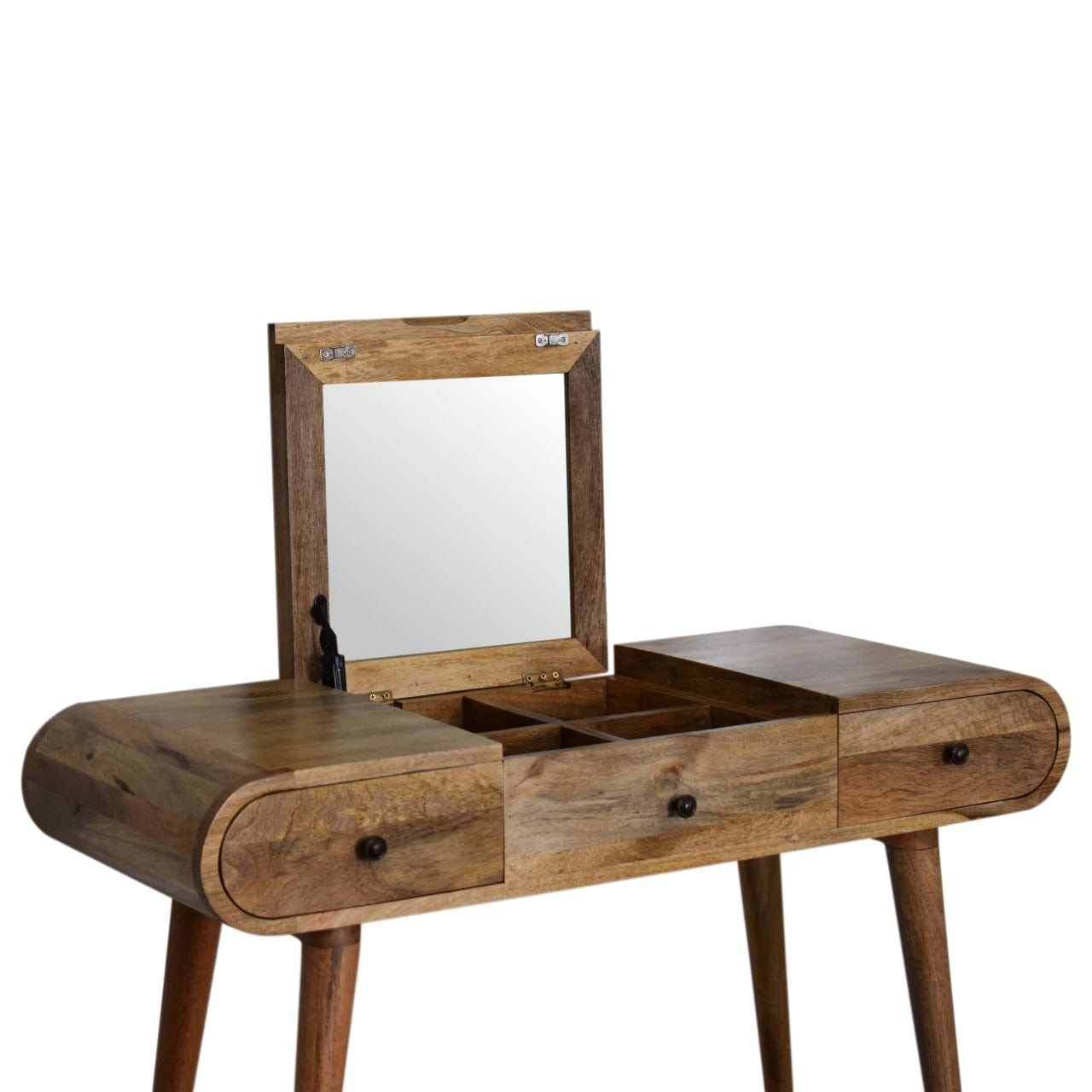 Oak-ish Round Dressing Table - Artisan Furniture