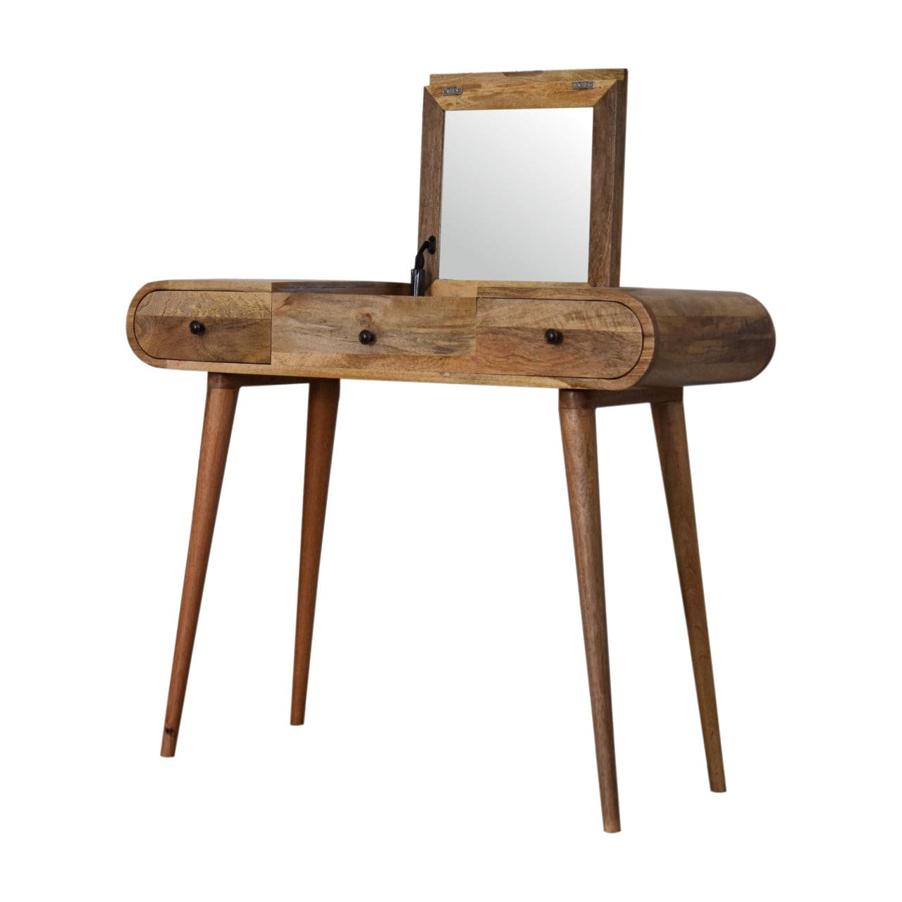 Oak-ish Round Dressing Table - Artisan Furniture