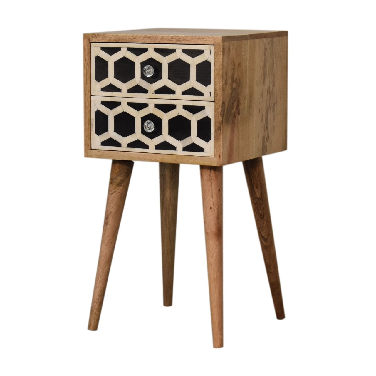 Mini Bone Inlay 2 Drawer Bedside - Artisan Furniture