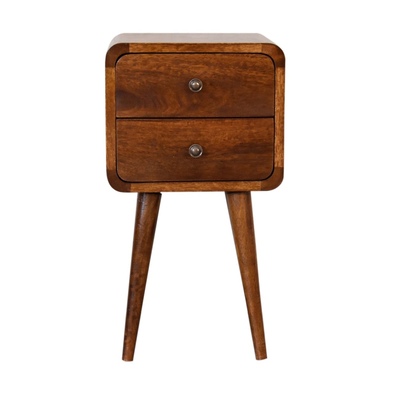 Mini Chestnut Curved Bedside - Artisan Furniture