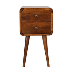 Mini Chestnut Curved Bedside - Artisan Furniture