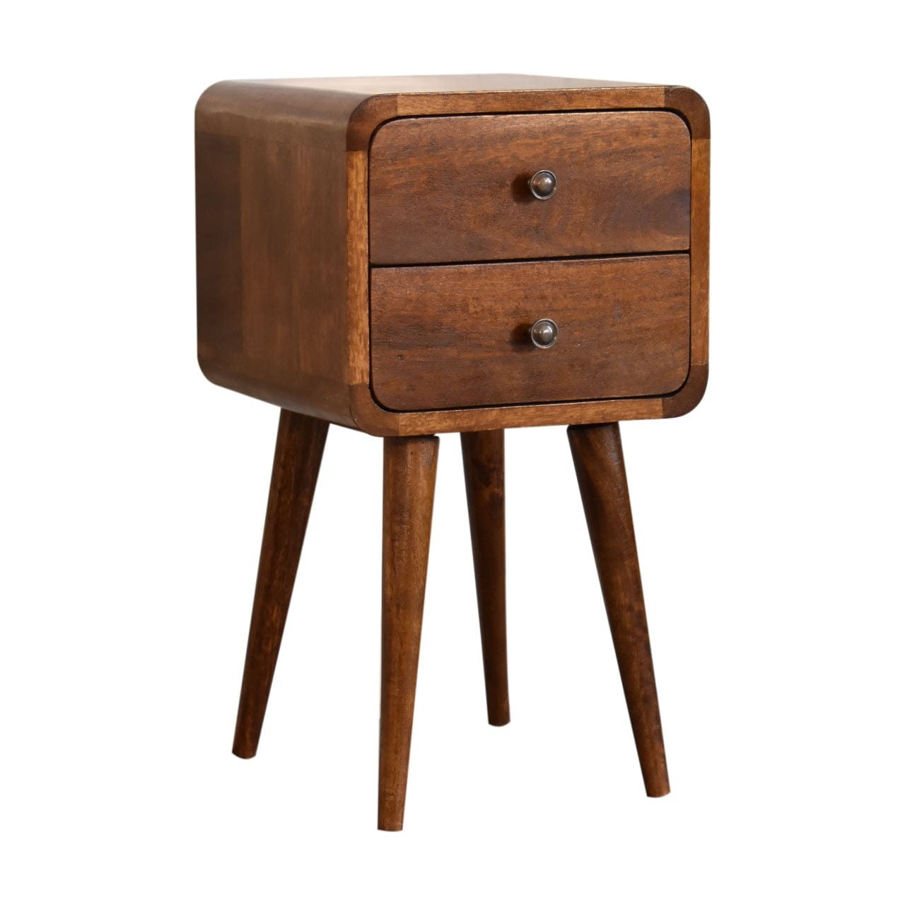 Mini Chestnut Curved Bedside - Artisan Furniture