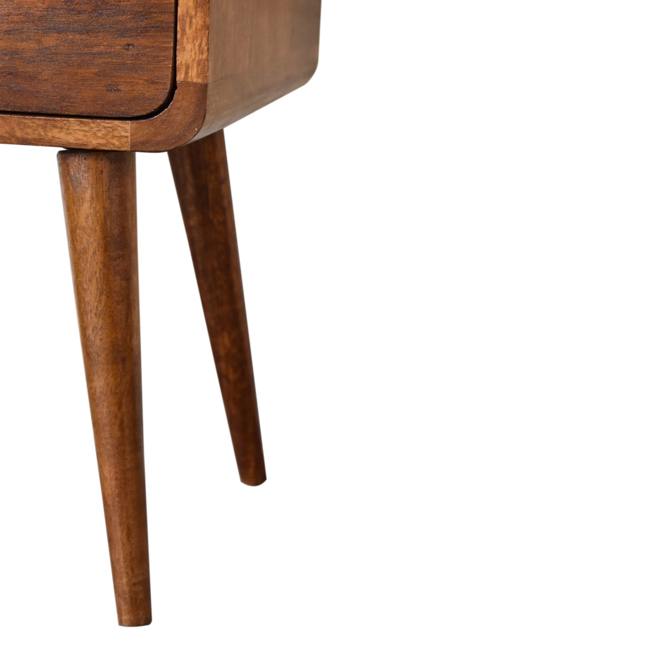 Mini Chestnut Curved Bedside - Artisan Furniture