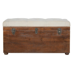 White Linen Storage Trunk