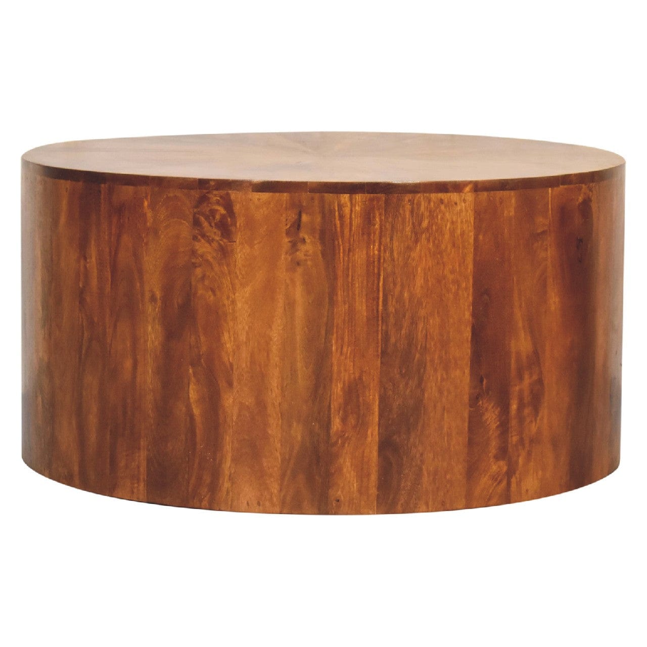 Chestnut Round Wooden Coffee Table - Artisan Furniture