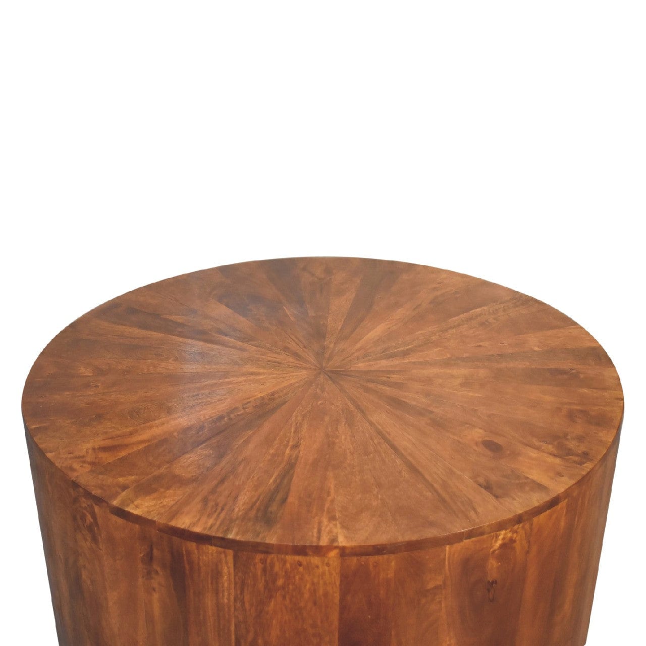 Chestnut Round Wooden Coffee Table - Artisan Furniture