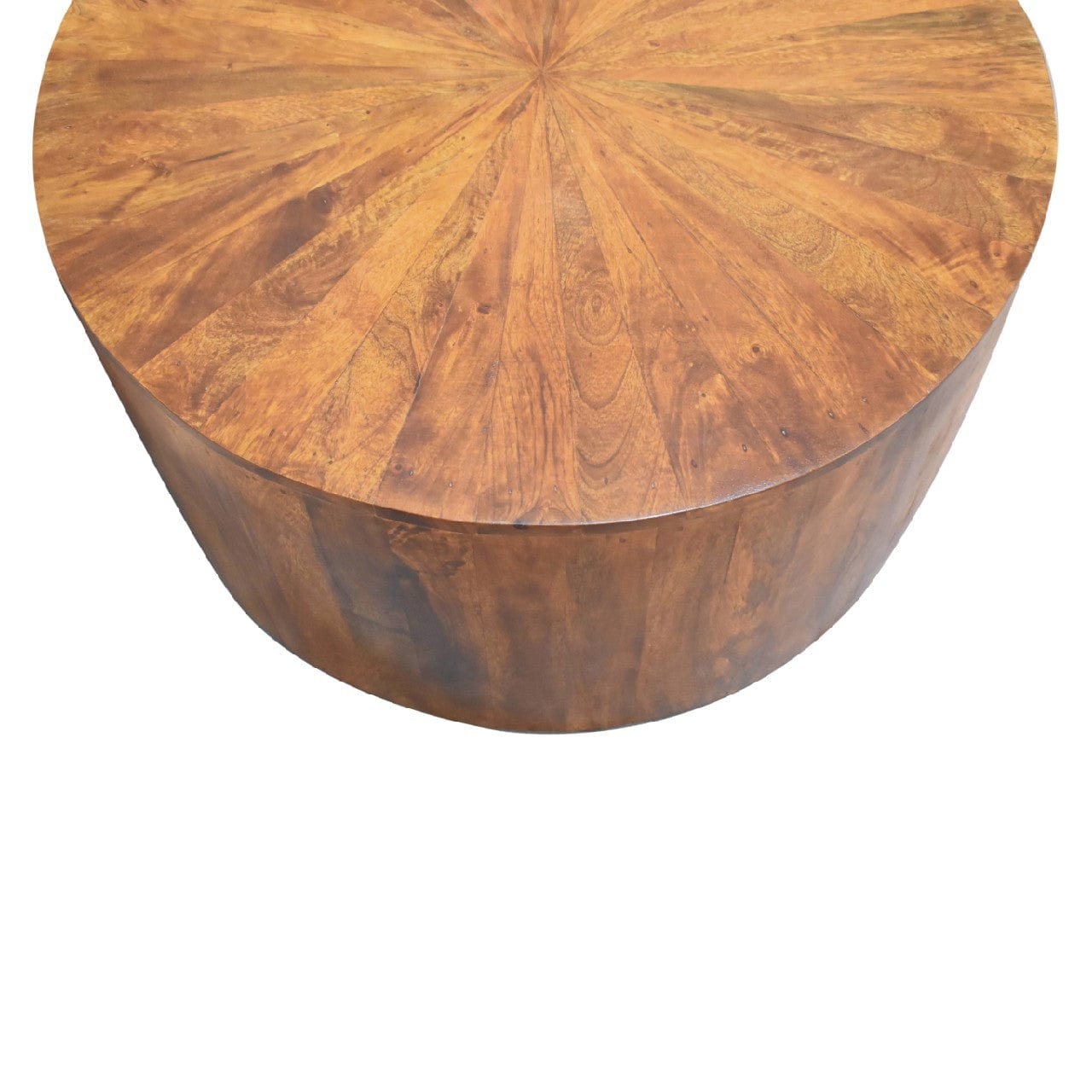 Chestnut Round Wooden Coffee Table - Artisan Furniture