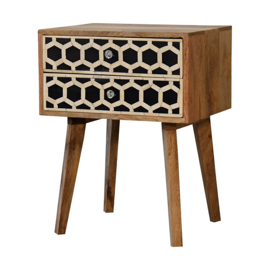 Bone Inlay Scandi Bedside