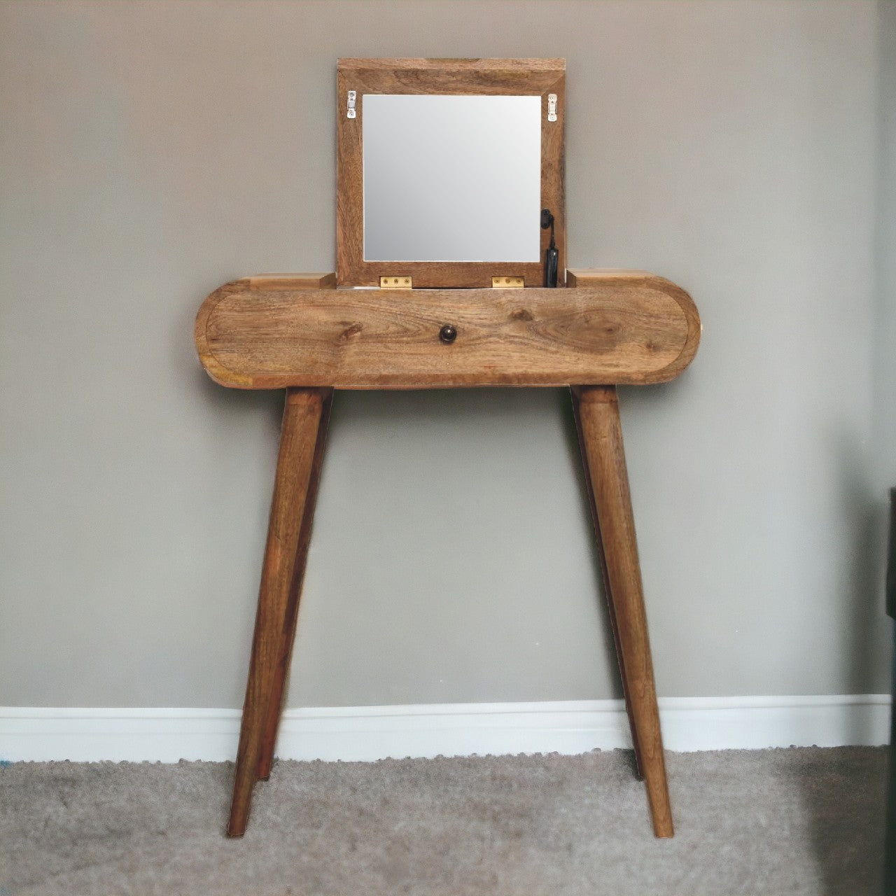 Mini Oak-ish Round Dressing Table