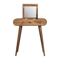 Mini Oak-ish Round Dressing Table