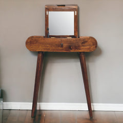 Mini Round Chestnut Fold Vanity