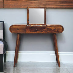 Chestnut Mirror Dressing Table - Artisan Furniture