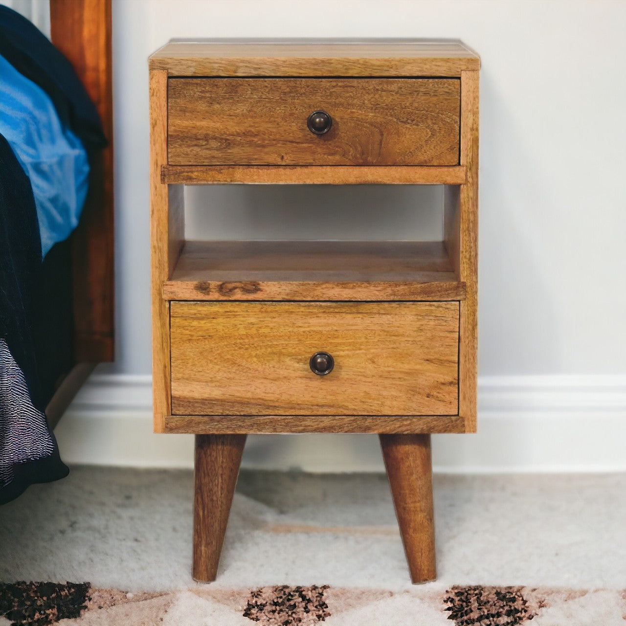 Mini Classic Multi Oak-ish Bedside