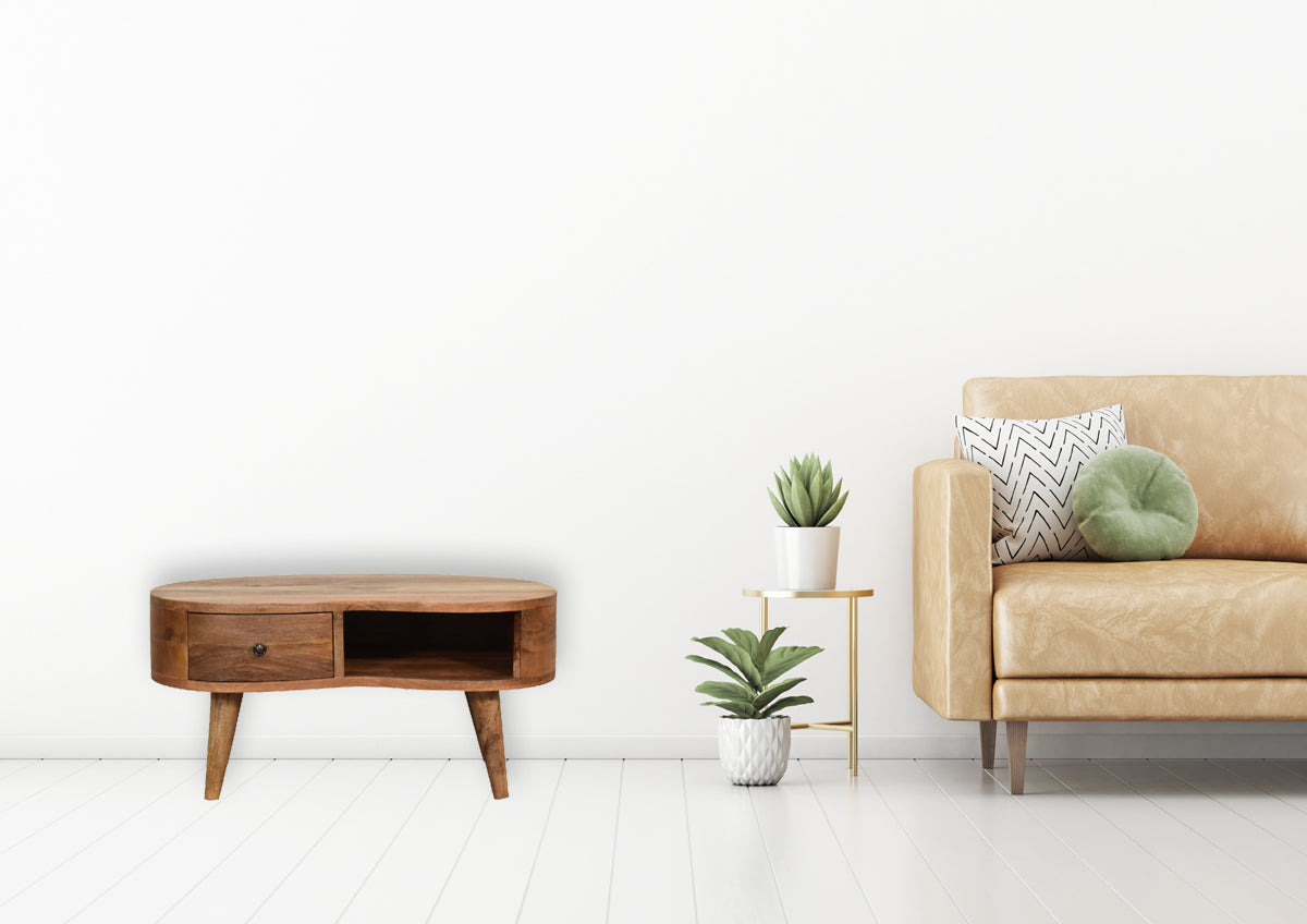 Mini Oak-ish Wave Coffee Table