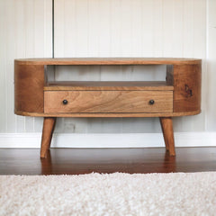 Mini Rounded Entertainment Unit - Artisan Furniture