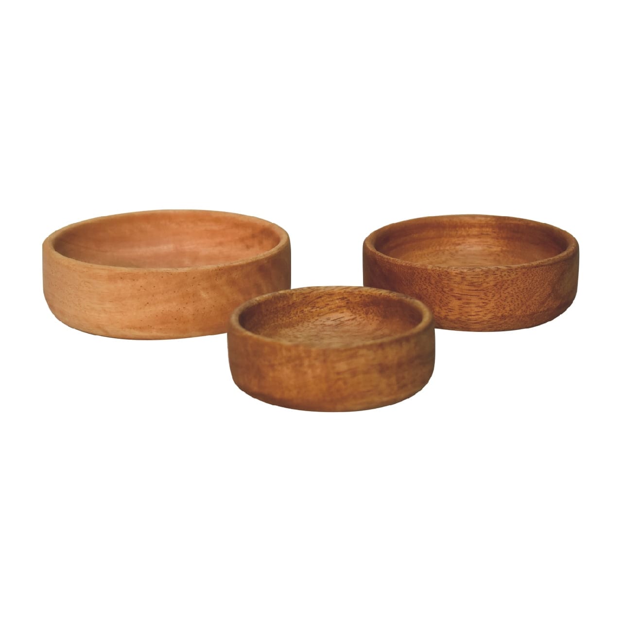 Artisan Solid Wood Fruit Bowl Set of 3