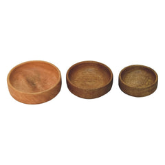 Artisan Solid Wood Fruit Bowl Set of 3 - Artisan Furniture