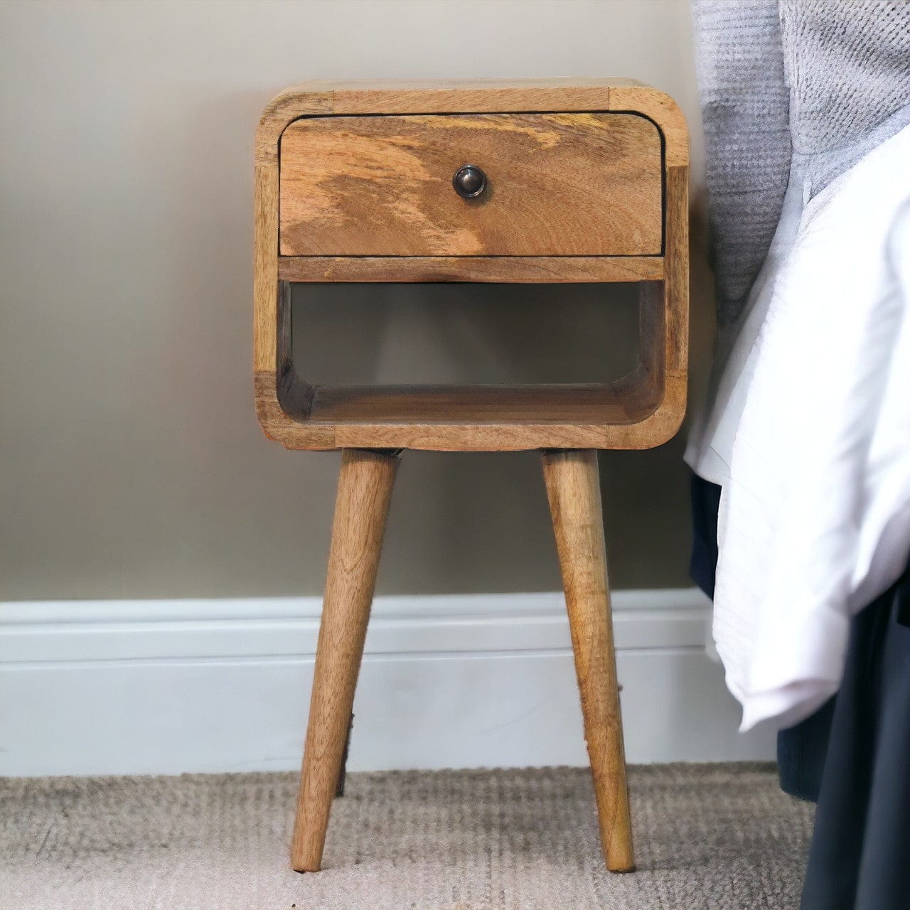 Mini Oak-ish Curve Lower Bedside