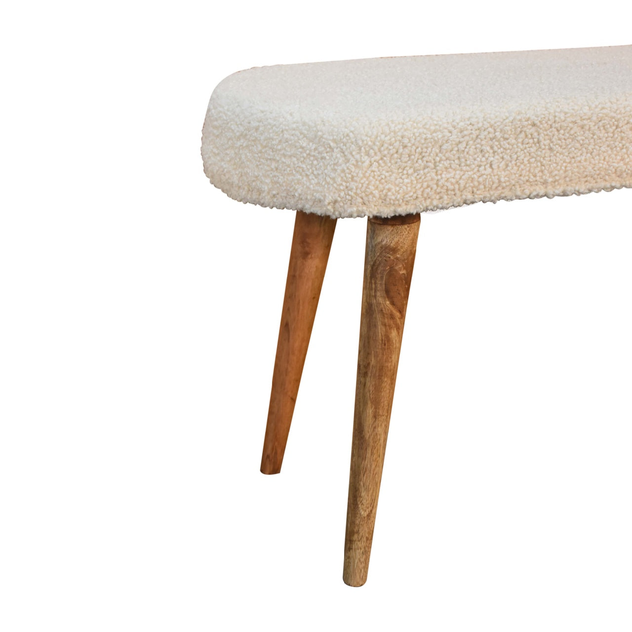 Cream Boucle Nordic Bench