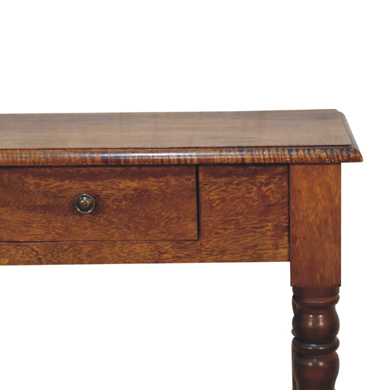 Chestnut Turned Leg Writing Desk - Artisan Furniture