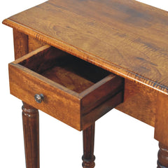 Chestnut Turned Leg Writing Desk - Artisan Furniture