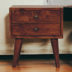 Mini Chestnut Modern Bedside