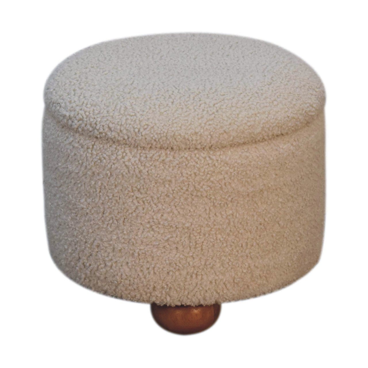 Cream Boucle Storage Footstool - Artisan Furniture