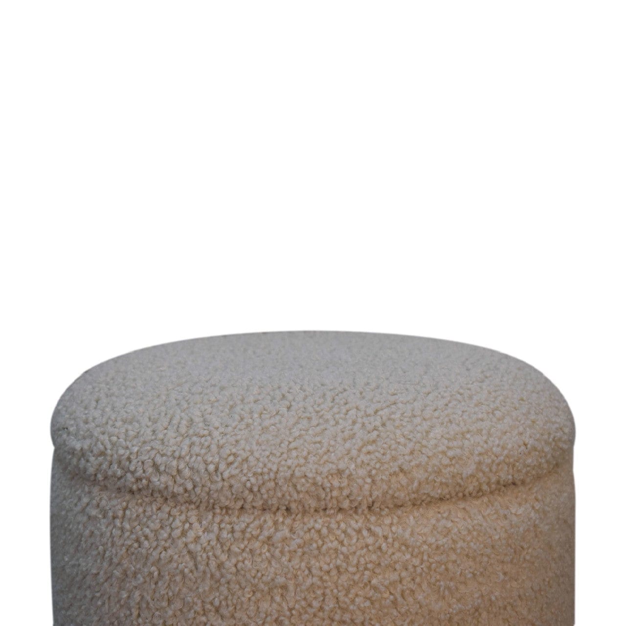 Cream Boucle Storage Footstool - Artisan Furniture